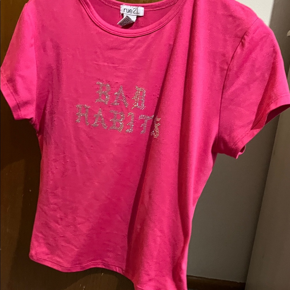 Rue21 Hot Pink 'Bad Habits' Tee
